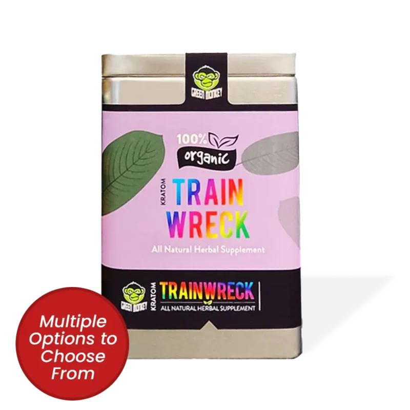 Green Monkey Trainwreck Kratom Capsules 800x800 1